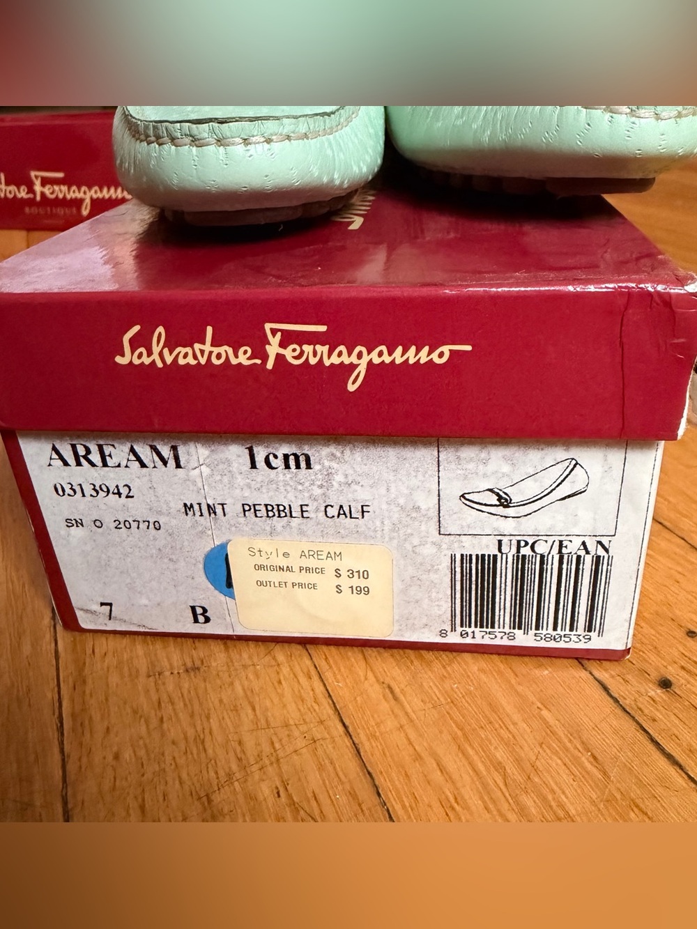 Salvatore Ferragamo vintage mint blue leather Loafers - Picture 4 of 5